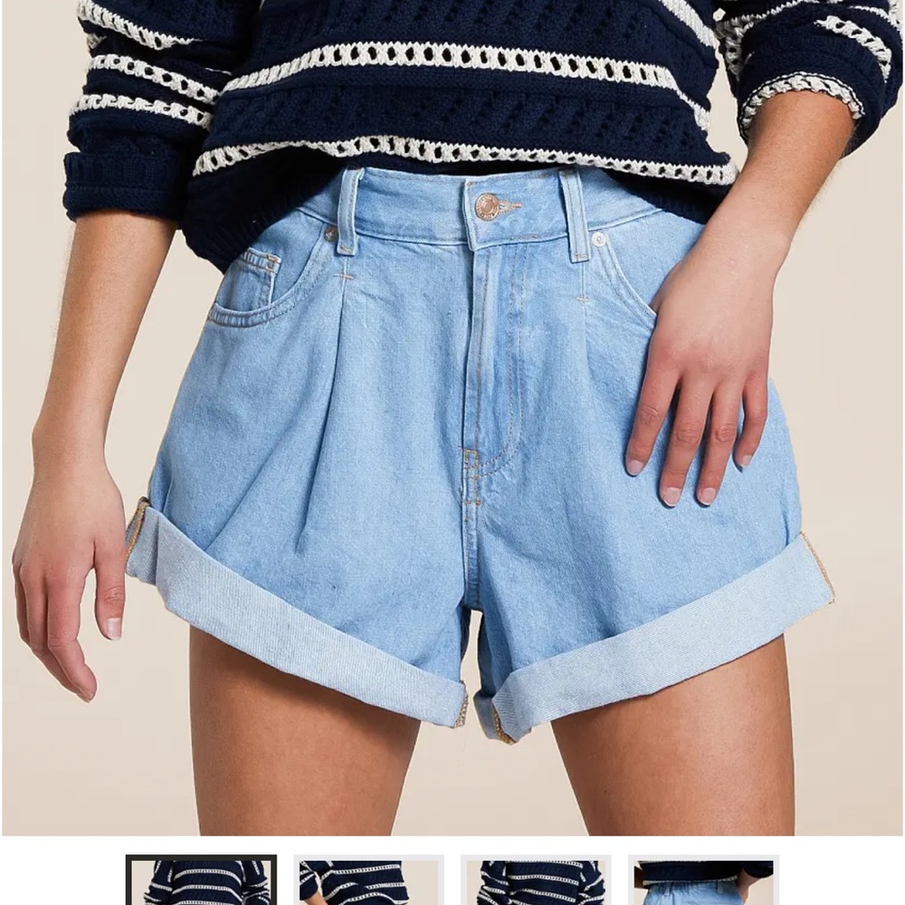 We The Free Light Blue Jean Shorts